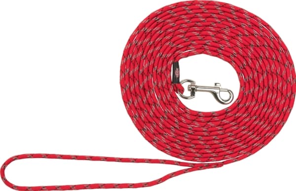 Trixie Junior puppy tracking leash, 4 m/o 4 mm, red