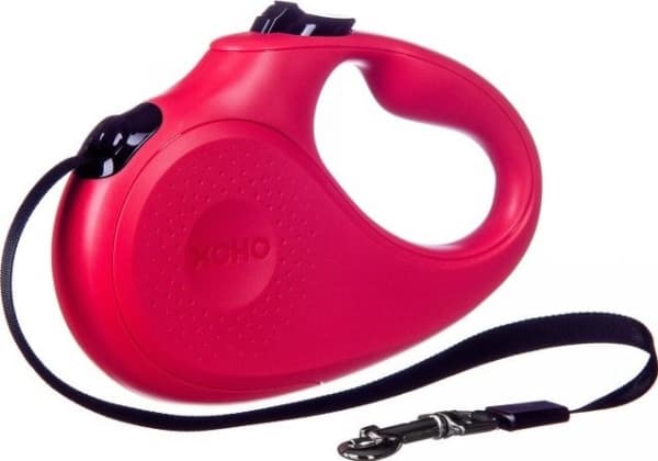 Barry King Automatic dog leash red L - 5m tape, up to 50kg
