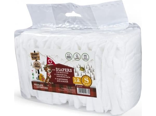Barry King Dog vaipat, S, vyötärönympärys 30-46 cm, 12 kpl.