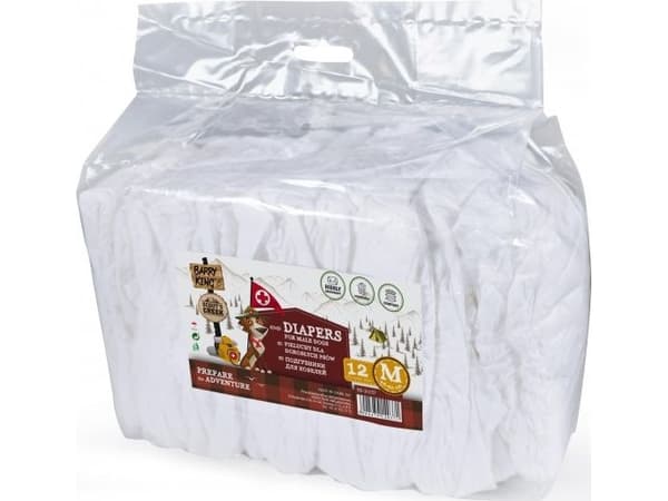 Barry King Hundblöjor, M, midjeomfång 46-60 cm, 12 st.