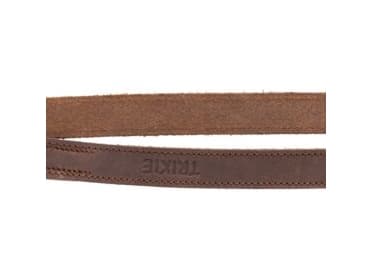 Trixie Rustic fedtg.læder justerb.line,XS–S: 2.00 m/12 mm,mørkebrun