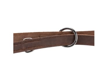 Trixie Rustic fedtg.læder justerb.line,XS–S: 2.00 m/12 mm,mørkebrun
