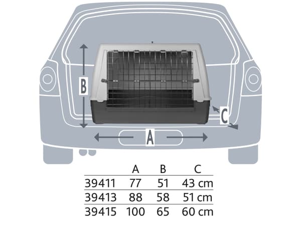 Trixie Journey transport boks, M: 88 × 58 × 51 cm