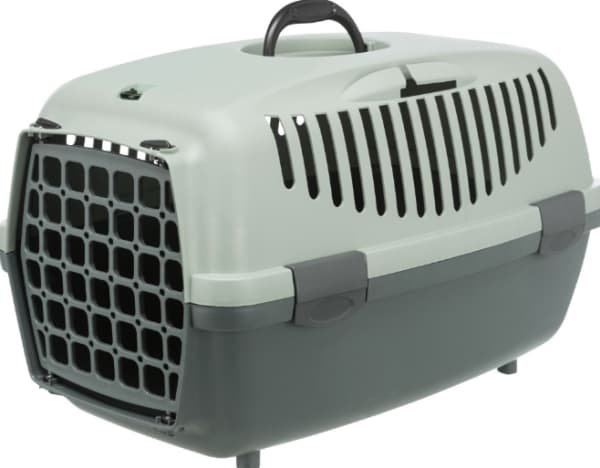 TRIXIE Capri, Hård djurtransport, Hundtransport, Hund, 8 kg, Frontladdning, Antracit, Grön, Grå