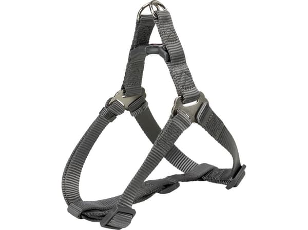 Trixie Premium One Touch harness, M: 50–65 cm/20 mm, graphite