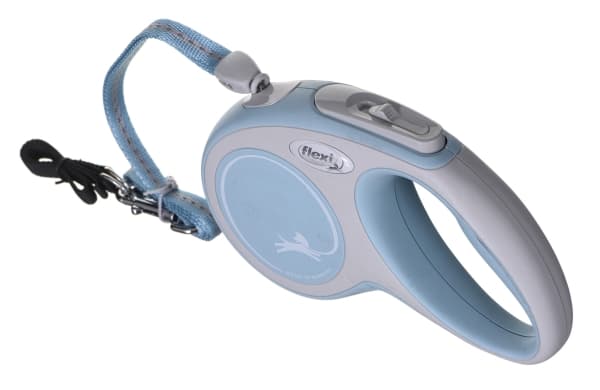 Flexi New Comfort S Cord 5 m, Hund, Tilbaketrekkelig, Blå, Hvit, Ledning, 12 kg, Monokromatisk
