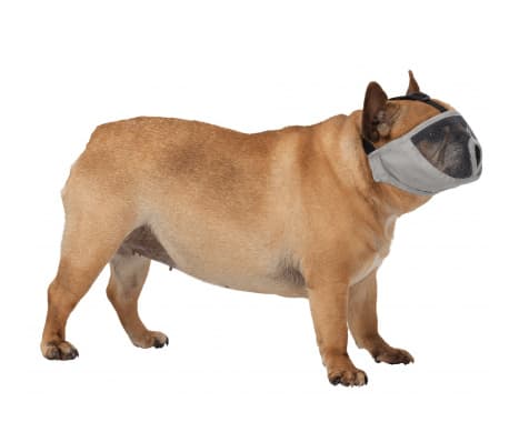 Trixie Muzzle for short-nosed breeds, polyester, M: 40 cm, grey