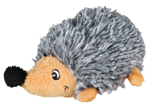 TRIXIE Plush Hedgehog for Dogs, koira, pehmolelu, ruskea, harmaa, pehmo, 120 mm