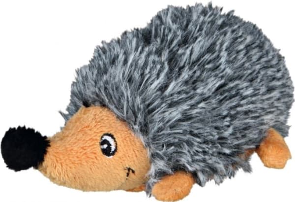 TRIXIE Plush Hedgehog for Dogs, koira, pehmolelu, ruskea, harmaa, pehmo, 120 mm