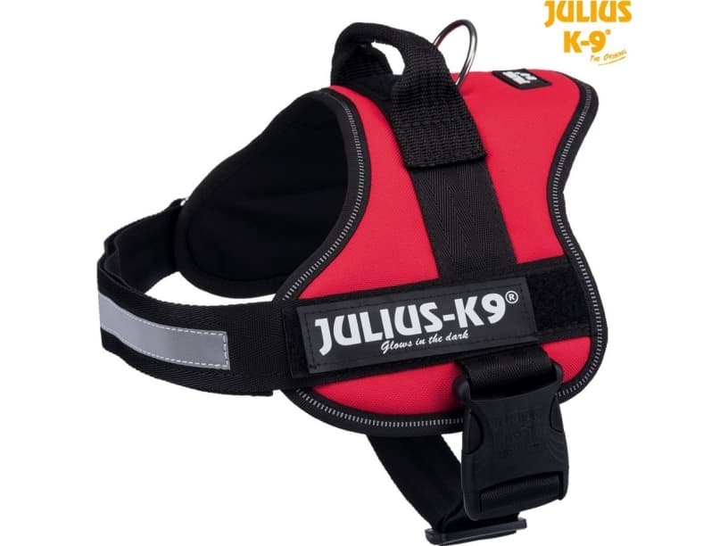 Trixie Julius-K9® harness, 0/M - L: 58-76 cm/40 mm, red