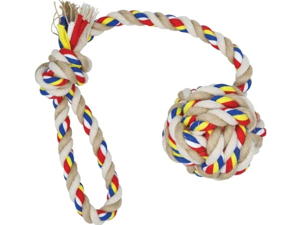 Barry King Barry King rope with a loop and a ball with jute 5cm x 40cm/145g