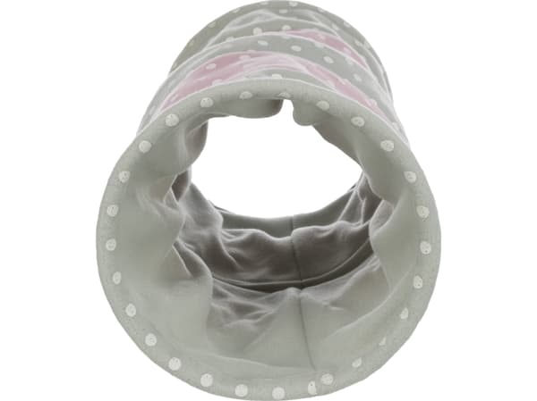 Trixie Legetunnel, plys, ø 25 cm/50 cm, lysegrå/pink