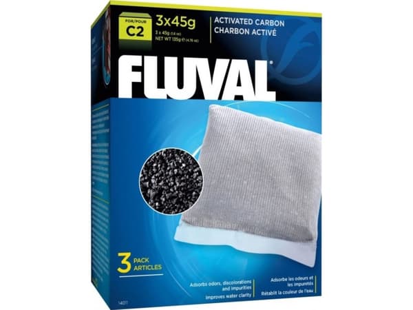 Fluval Carbon cartridge for C2 filter, 3x45g
