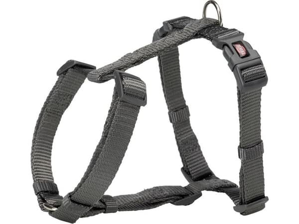 Trixie Premium H-sele, M–L: 52–75 cm/20 mm, graphite