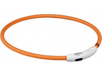 Trixie Flash lysring USB, XS–S: 35 cm/ø 7 mm, orange