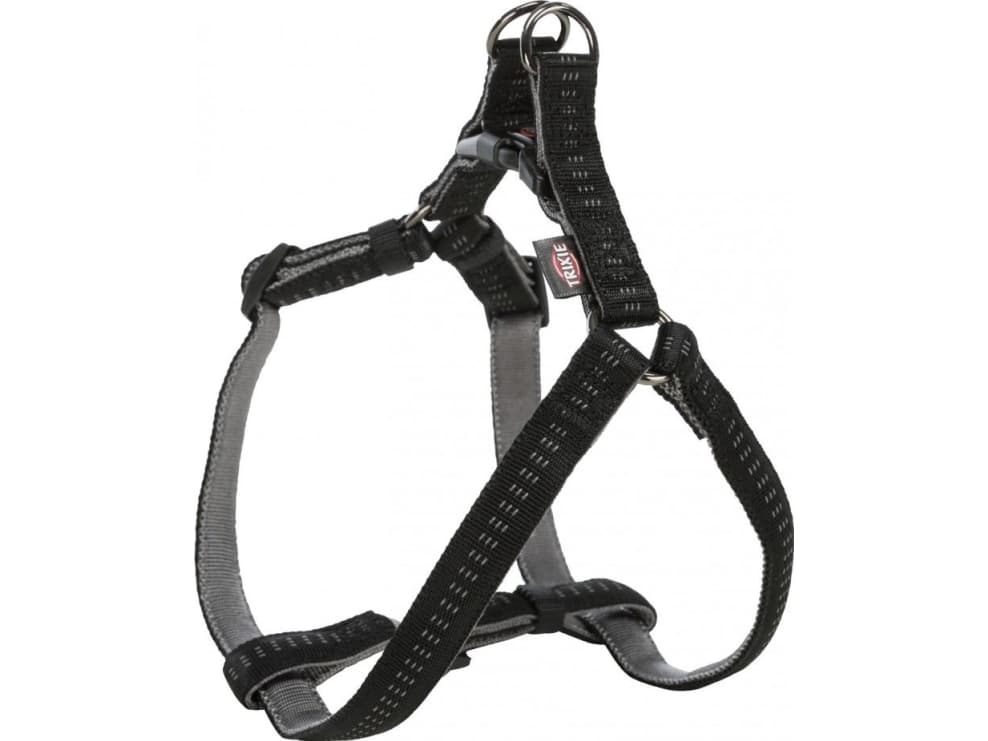 Trixie Softline Elegance dog harness, black/graphite, S: 40-50 cm/15 mm