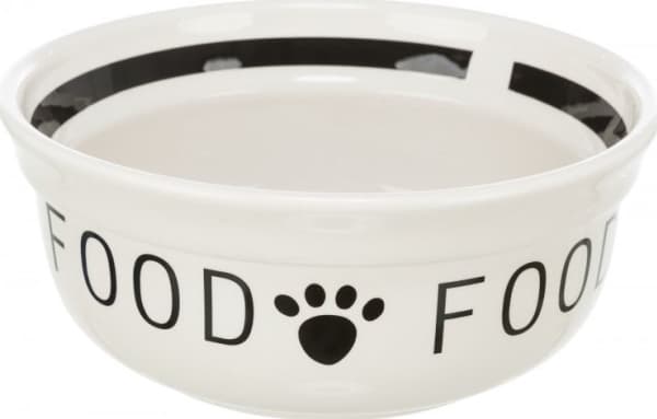 Trixie Keramik skål m. tekst "Food", ø 20 cm, til # 24642