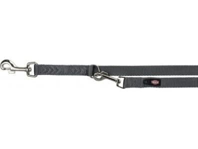 Trixie Premium adjustable leash, XS–S: 2.00 m/15 mm, graphite
