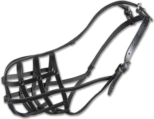 Dino Riveted Leather Muzzle - 34 Rottweiler Large