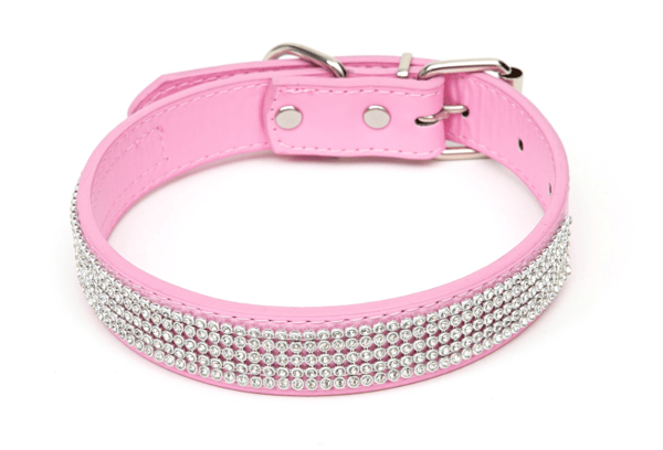 Paw Love - Halsbånd m. similisten hund (Medium) - Pink