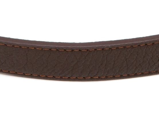 Paw Love - Läderhalsband (Large 55x2,5cm) - Mörkbrun