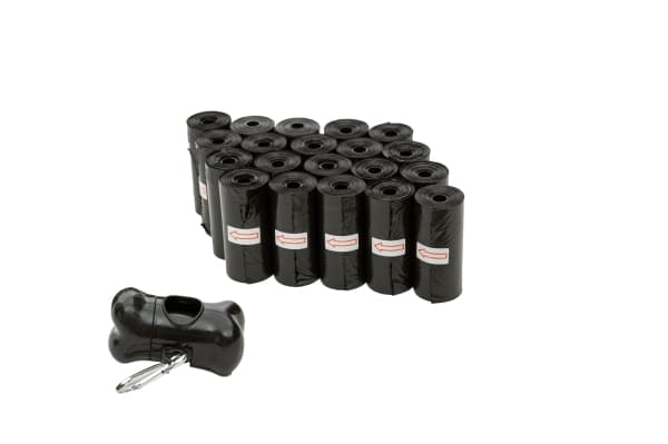 Paw Love - Høm høm poser, eco-venlige (50 ruller + holder) - Sort