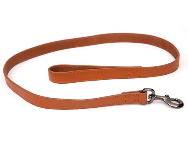 Paw Love Hundkoppel läder 120x2,5cm Cognac