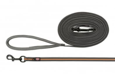 Trixie Fusion sporline, gummieret,M-XL: 10m/17mm, graphite/papaya