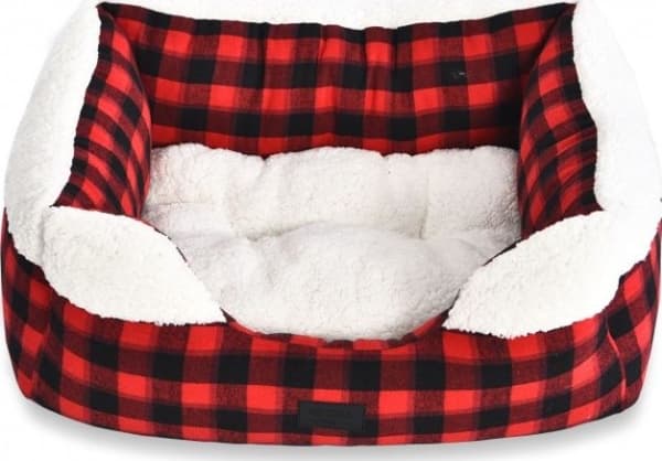 Trixie Dog bed, red/black checkered, 50x40 cm, double-sided pillow