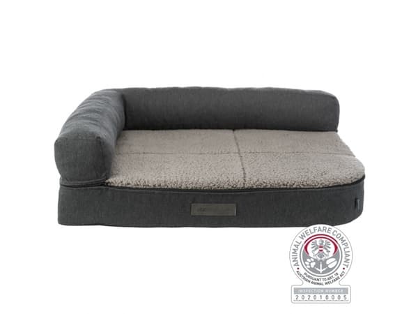 Trixie Bendson vital sofa, firkantet, 100x80 cm, mørkegrå/lysegrå
