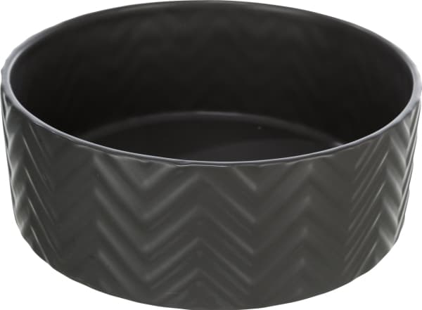 TRIXIE 25022, Koira, keraaminen, musta, ruokintakuppi, yksivärinen, 0,6 L