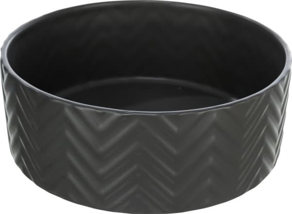 TRIXIE 25022, Koira, keraaminen, musta, ruokintakuppi, yksivärinen, 0,6 L