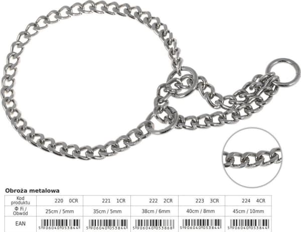 Dino Metal krage 5mm / 35cm