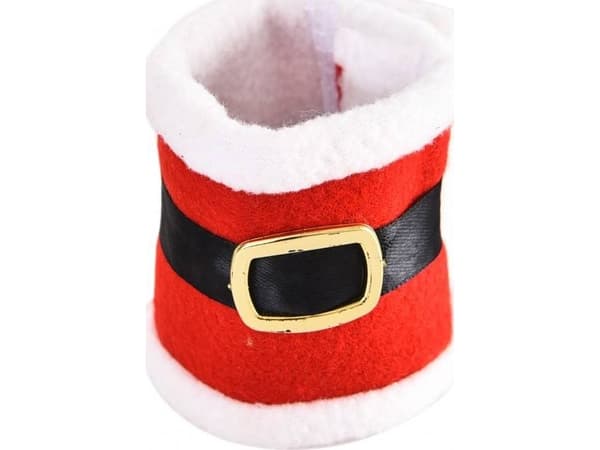 Julepotepynt til hund, rød, 17cm, borrelås, 2stk/pk