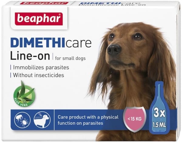 Flea & Tick Line On, lopper og flått (Dimethicone) Small Dog