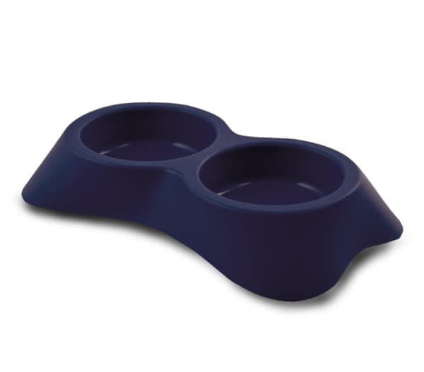 Dog Bowl Double Blue 16x25x4,5 cm