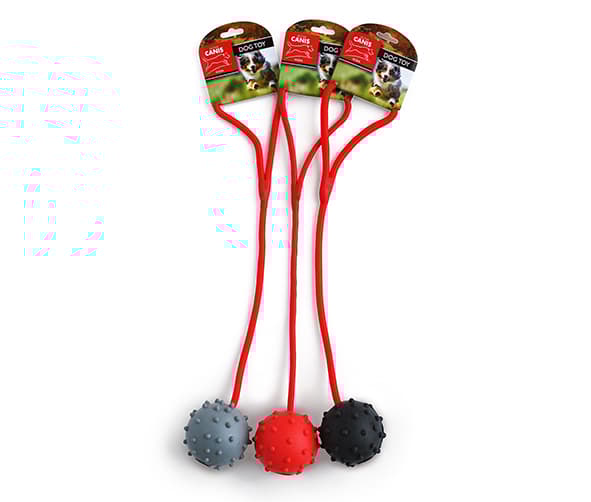 Active Canis Ball with rope, assorted colors