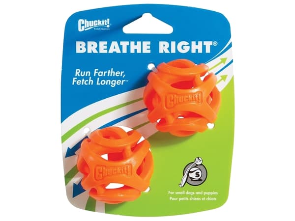 CHUCKIT BREATHE RIGHT Noutopallo Avotyö 5 cm halkaisija Koko S 2 kpl Oranssi