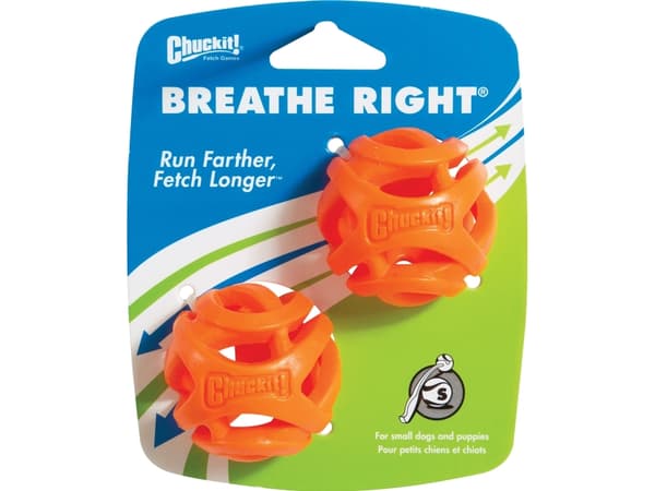 CHUCKIT BREATHE RIGHT Noutopallo Avotyö 5 cm halkaisija Koko S 2 kpl Oranssi