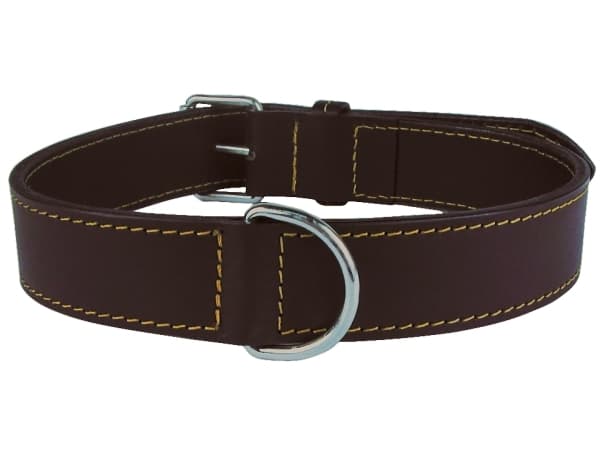 Zolux LEATHER LINED COLLAR 70MM BRN