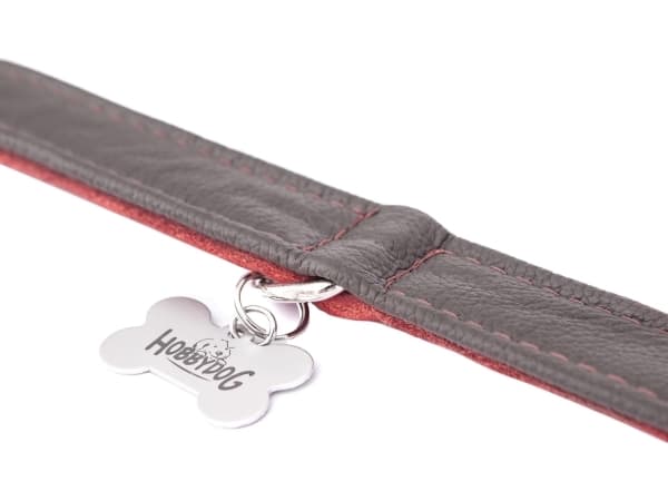 Hobbydog Läderhalsband 30x600 Röd R2