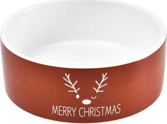 Trixie Ceramic dog bowl, Merry Christmas, red, 16 x 6 cm