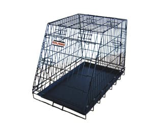 P.P Travel Dog Car Angled Cage 75x47x56 Black, Medium