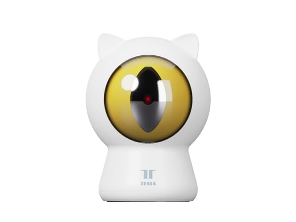 Tesla TSL-PC-PTY010, Katt, Interaktiv leksak, Vit, ABS, Batteri, 90 mm