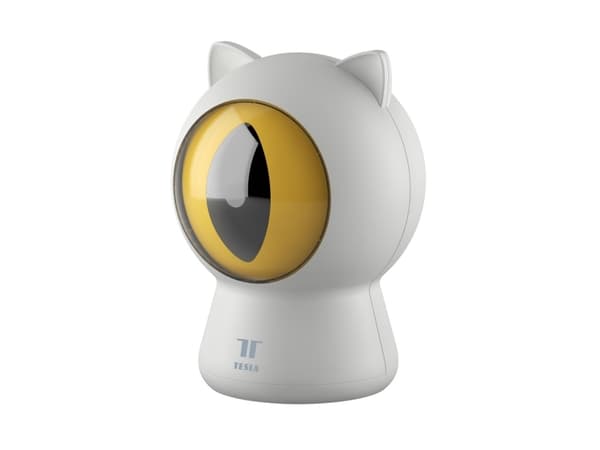 Tesla TSL-PC-PTY010, Katt, Interaktiv leksak, Vit, ABS, Batteri, 90 mm