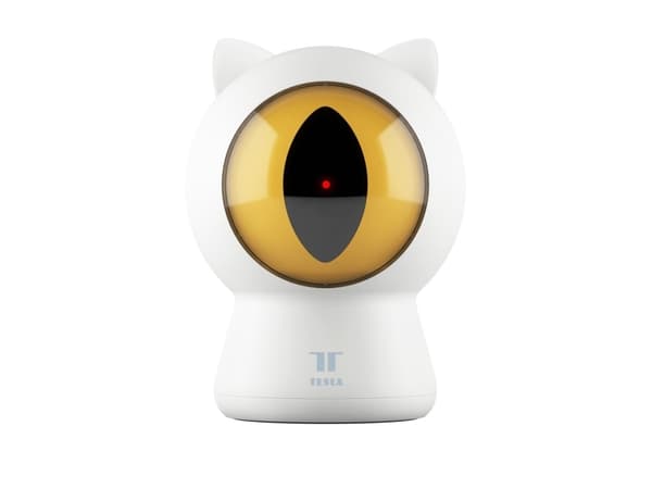 Tesla TSL-PC-PTY010, Katt, Interaktiv leksak, Vit, ABS, Batteri, 90 mm