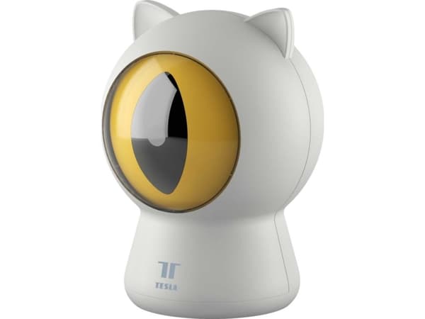 Tesla TSL-PC-PTY010, Katt, Interaktiv leksak, Vit, ABS, Batteri, 90 mm