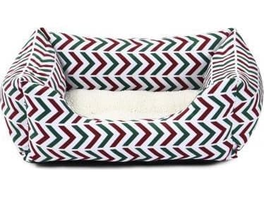 Barry King Dog bed, red/green stripes, 47x37cm,