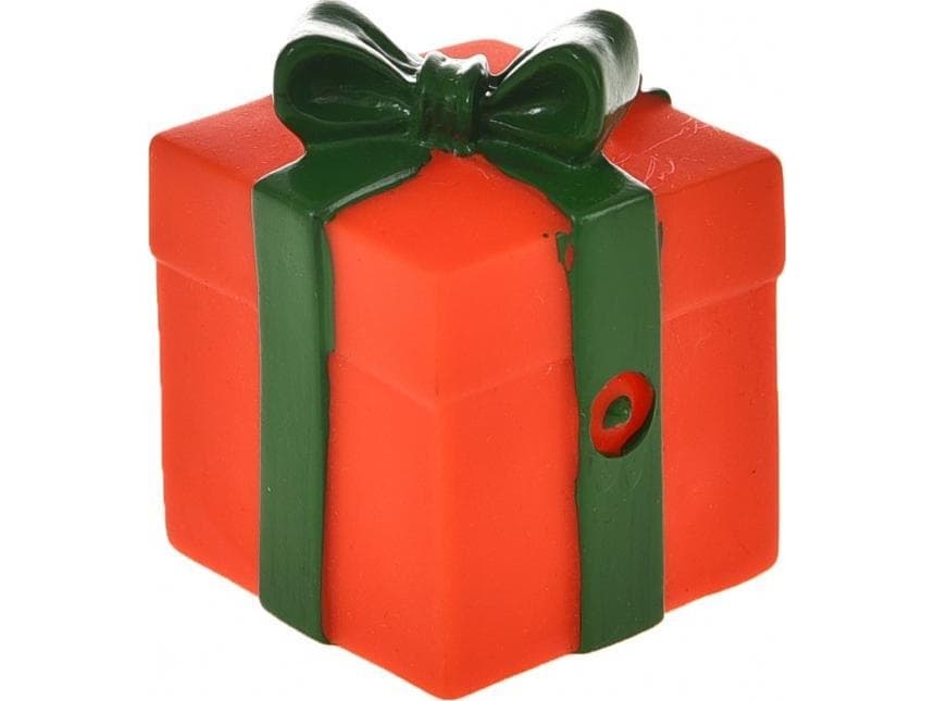 Barry King Dog toy, gift red, vinyl, 8.5x6cm, squeaking