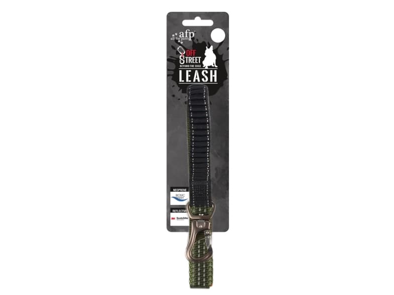 AFP Off Street Dog Leash Olive Green M